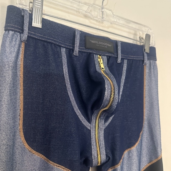 Wildgods / Differio Stretch Denim Jeans Large 180 Zipper Low Rise Denim Jeggings - Picture 7 of 10